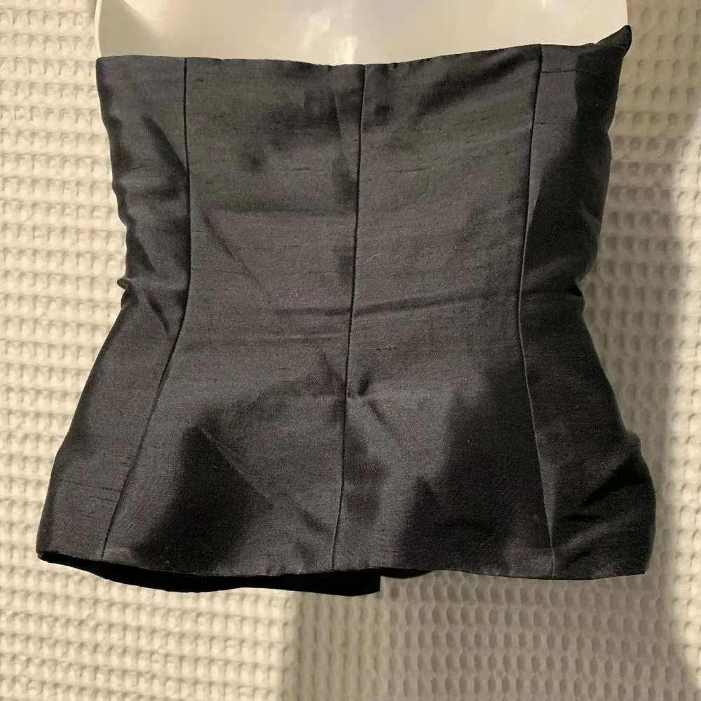 NEW Ann Taylor Ladies Silk Black & Sequin Bustier - Picture 5 of 6